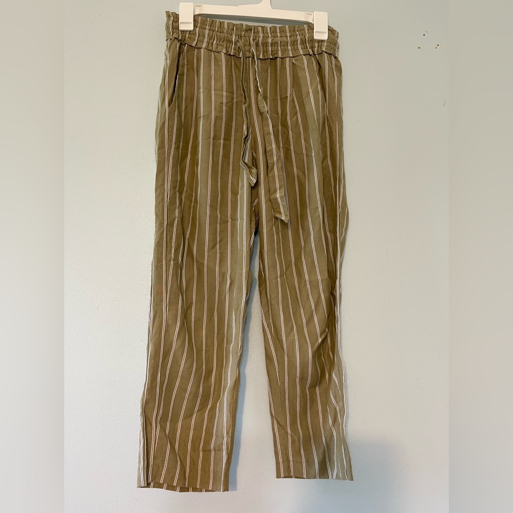 Zara stripped olive pants